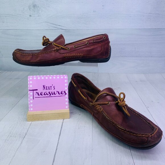 Polo Ralph Lauren ROBERTS Brown Leather Slip On Driving Loafers Shoes Sz 11.5 D - Picture 2 of 9